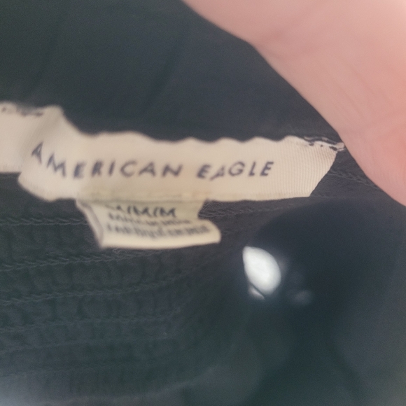 American Eagle Elegant Black Crochet Hem Skirt Size Medium - Picture 5 of 8